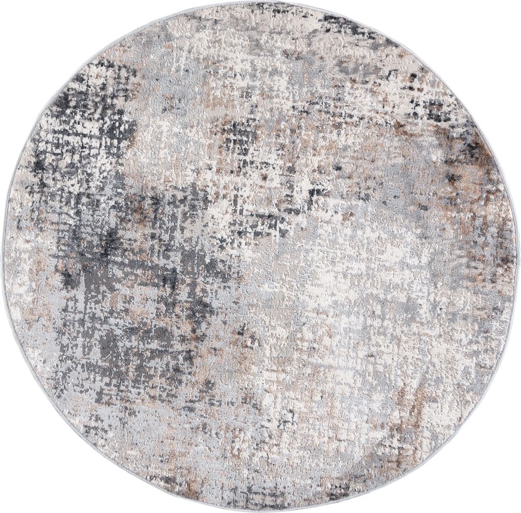 TA Koberec G512A WHITE/D_VIZON PORTLAND KOLO Biely Okrúhly Rozmer: 240x240 cm
