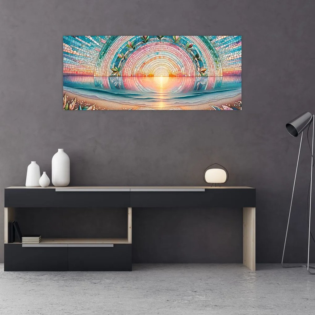 Obraz – Mozaika zapadajúceho slnka (120x50 cm)