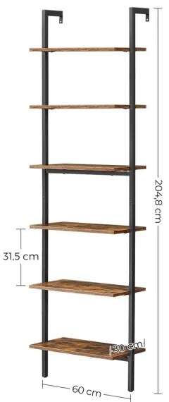 Knižnica NAVARO hnedá/čierna