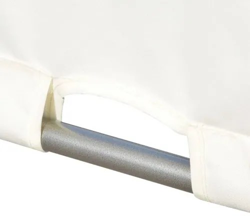 vidaXL Pergola s nastaviteľnou strechou krémovo-biela 3x3 m oceľová-