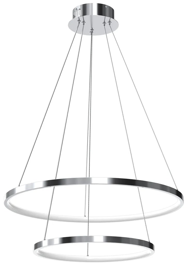 Závesné LED svietidlo Hoop, 2x LED 51w, 4000k, ch
