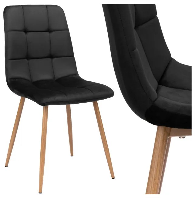 Jedálenská stolička MONTANA zamatová, čierna