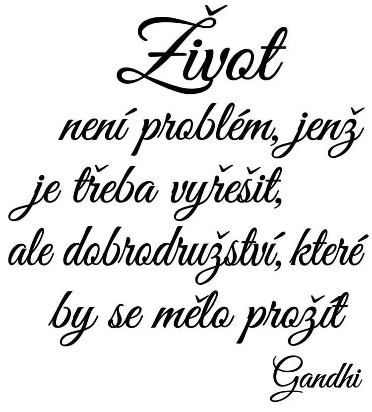 Samolepka na stenu s citátom Ambiance Gandhi Tajomstvo