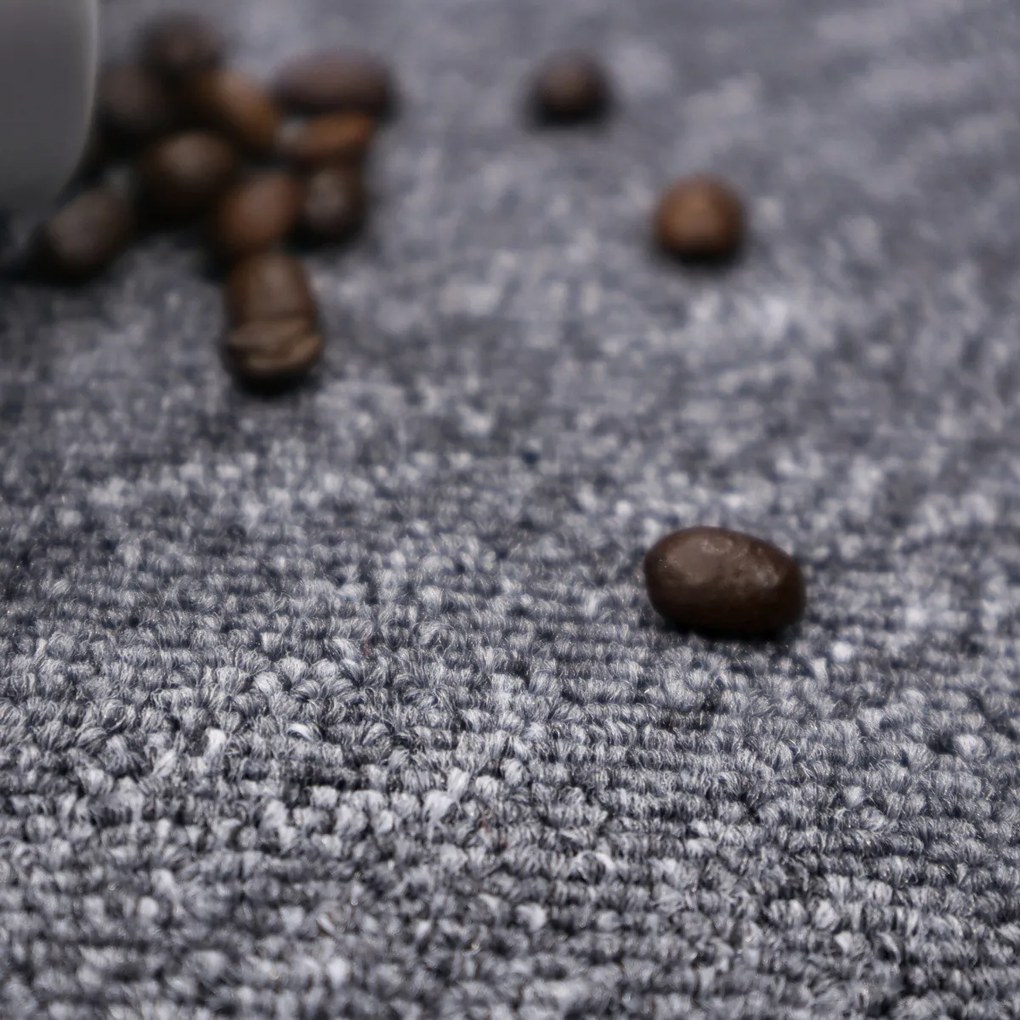 Betap, Metrážny koberec Vienna 78, na mieru, šíře 4m, šedá, ab (mriežka), chodba / predsieň