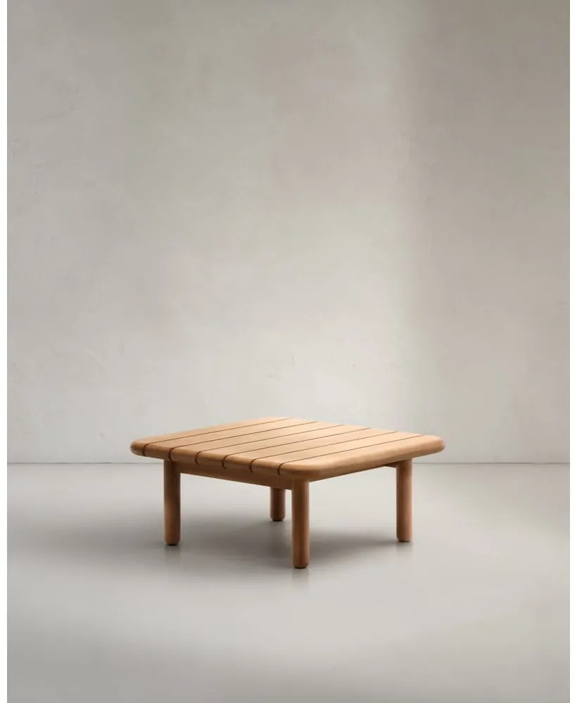 Záhradný odkladací stolík z tíkového dreva 70x70 cm Turqueta – Kave Home
