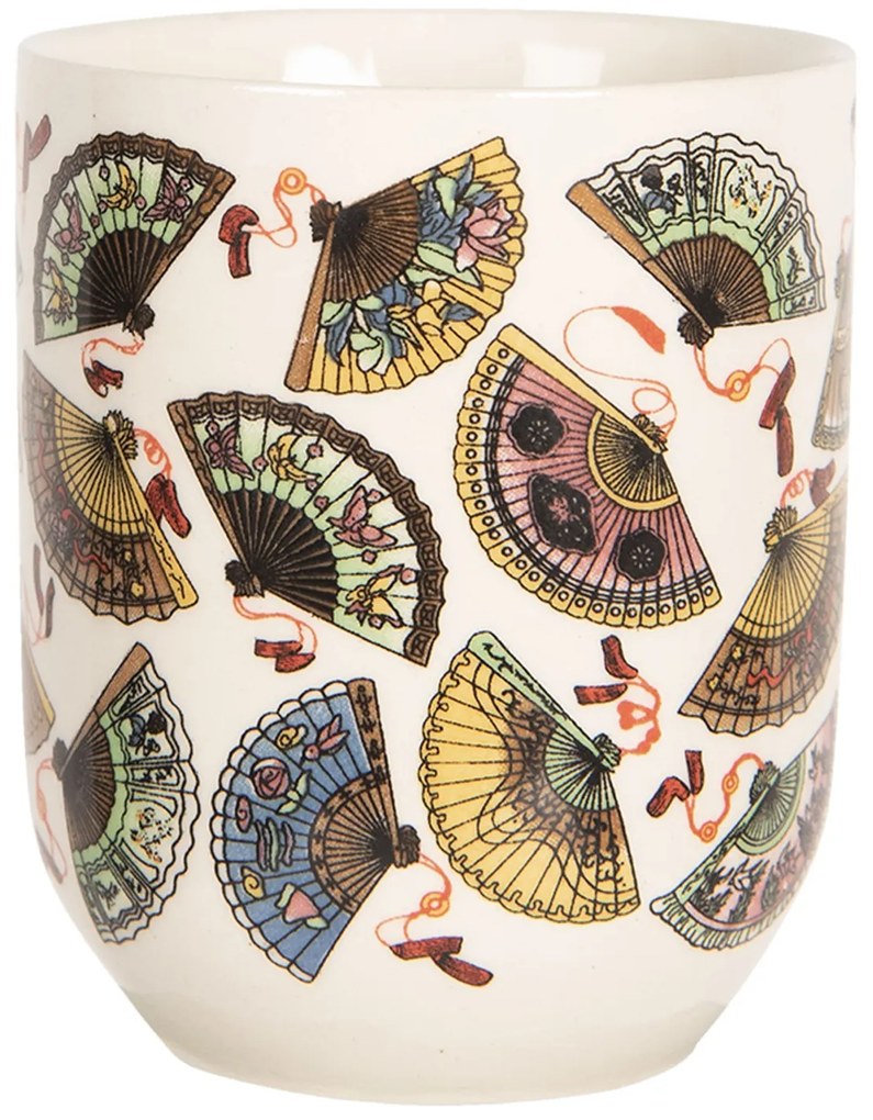 Kalíšok s motívom vejárov - ∅ 6 * 8 cm / 0,1l