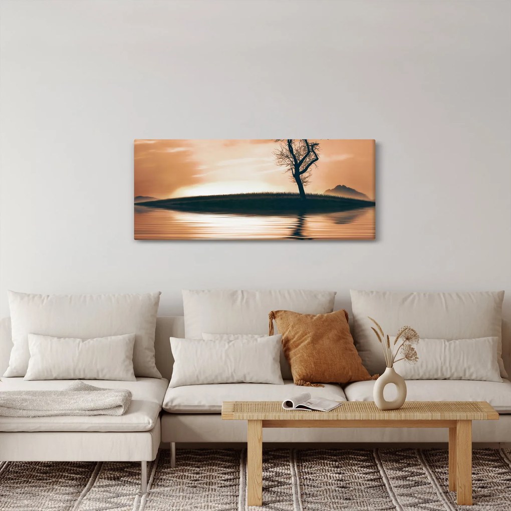 Obraz stromu na ostrove (120x50 cm)