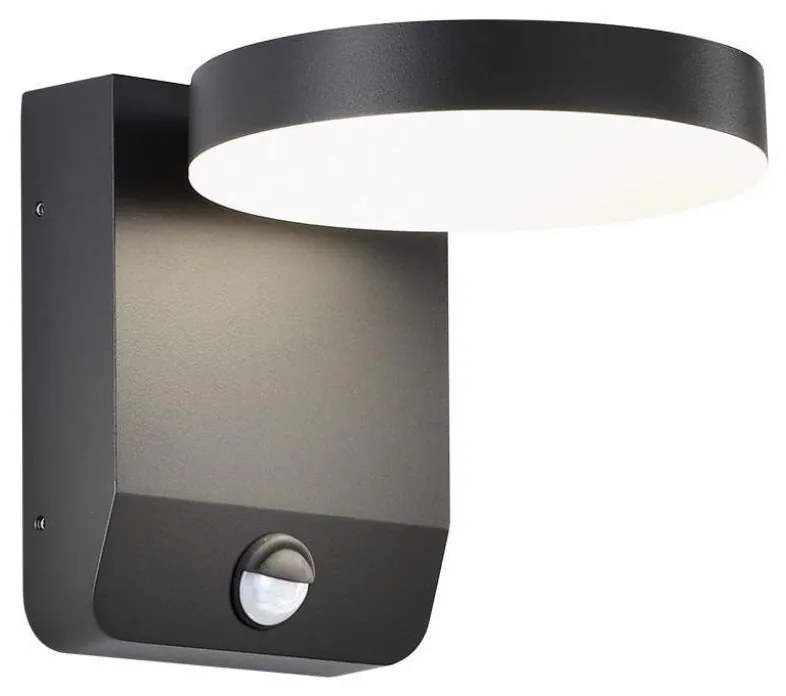 LED Vonkajšie nástenné svietidlo so senzorom LED/17W/230V 3000K čierna