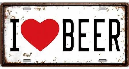 Ceduľa I Love Beer