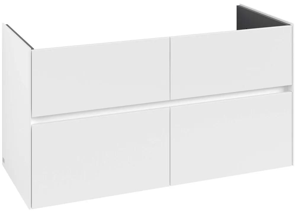 VILLEROY &amp; BOCH Collaro závesná skrinka pod umývadlo, 4 zásuvky, 1161 x 480 x 610 mm, White Matt, C14600MS