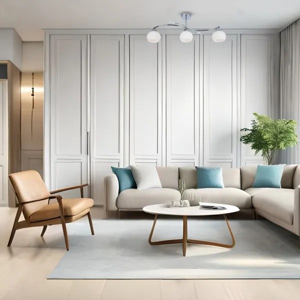 Luster na tyči CONNOR 3xE27/15W/230V lesklý chróm/biela