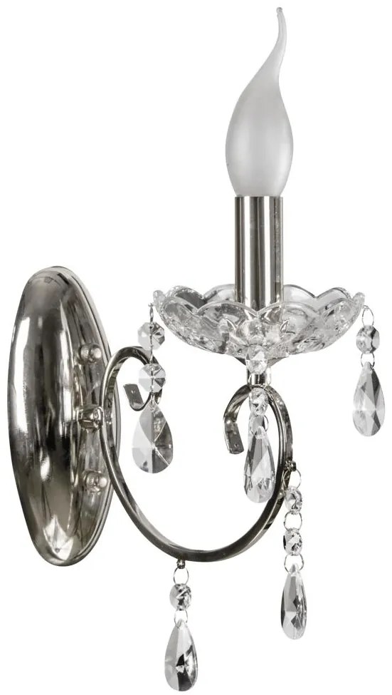 Candellux AURORA Nástenné svietidlo 1*40W E14 Chrome 21-96121
