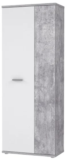 Komoda/Botník SIMO biela/betónovo sivá