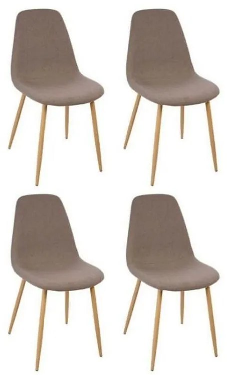 SADA 4x Jedálenská stolička ROKA tmavošedá