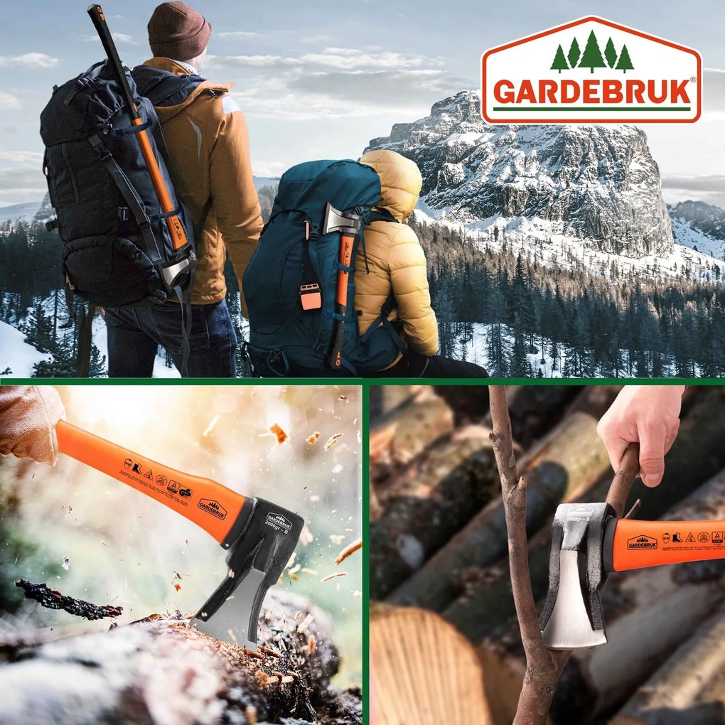 Set sekier TOMS sekera a štiepačka, 2ks, čierna/oranžová Gardebruk