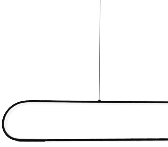 LED Luster na lanku FRAME LED/42W/230V čierna