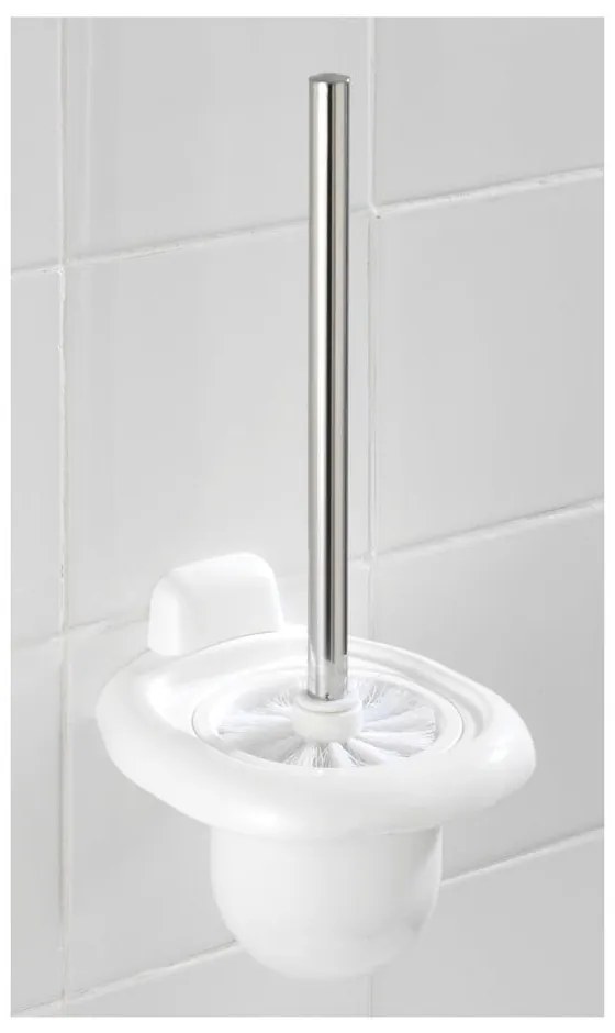 Biela nástenná plastová WC kefa Pure – Wenko