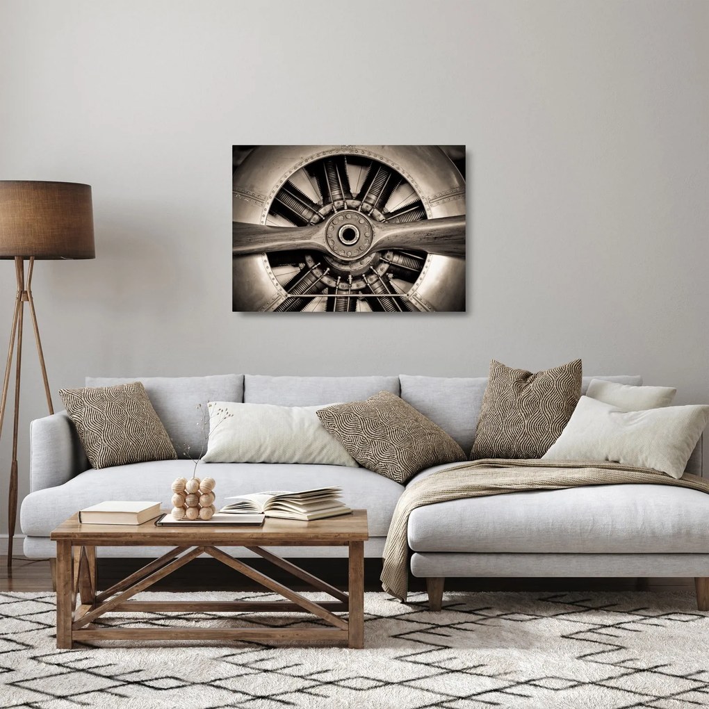 Sklenený obraz - Letecká vrtuľa (70x50 cm)