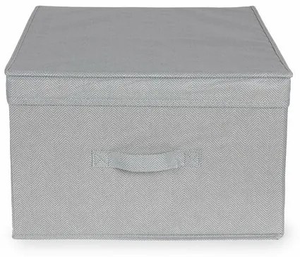 Compactor Skladací úložný kartónový box Wos, 40 x 50 x 25 cm, sivá, L
