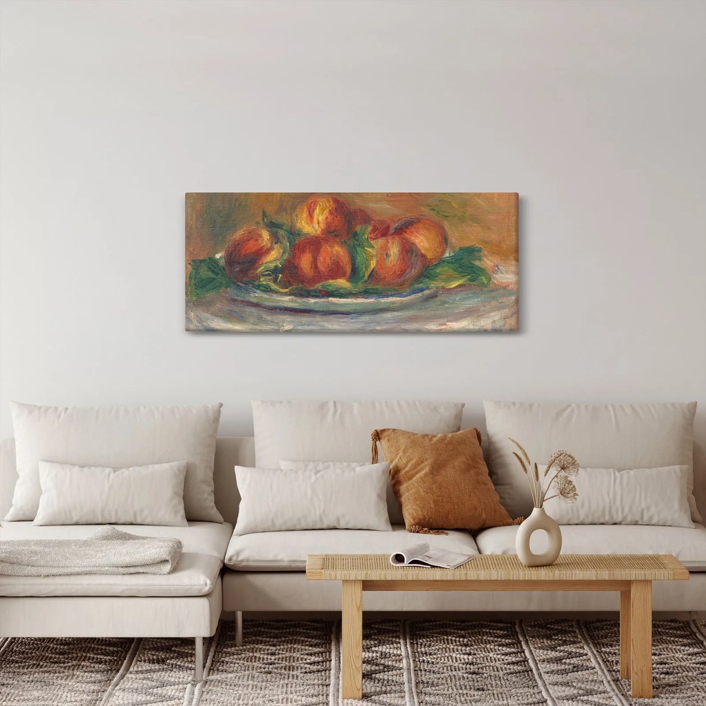 Obraz - Auguste Renoir, Peaches on a Plate, reprodukcia (120x50 cm)