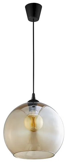 TK-LIGHTING Závesný moderný luster na lanku CUBUS, 1xE27, 60W, guľa, hnedý