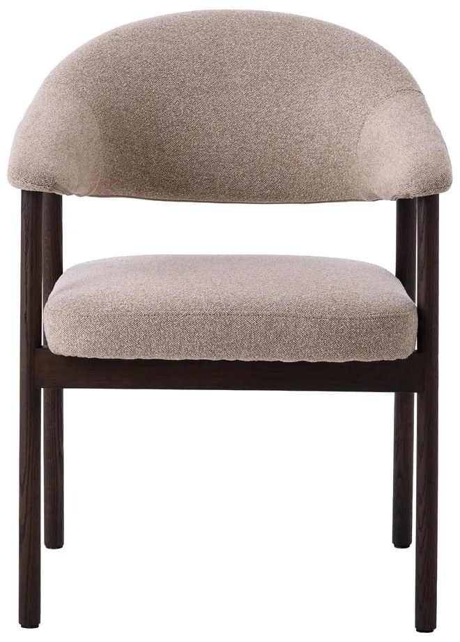 Béžové jedálenské kreslá v súprave s podrúčkami 2 ks z dubového dreva Elk – Unique Furniture