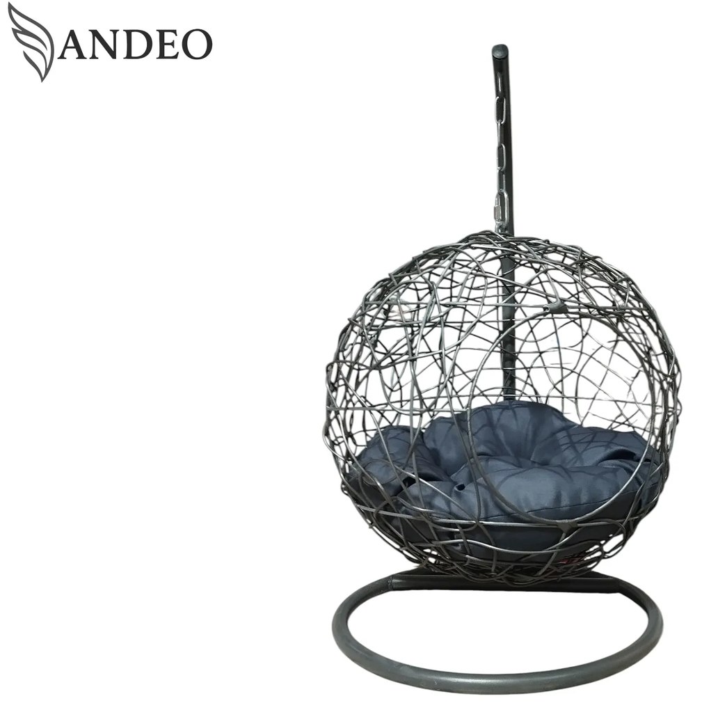 Závesné hojdacie kreslo pre mačky COCO - sivé