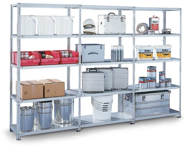 META Policový regál FIX, 330 kg, 2500 x 1000 x 500 mm, základný regál