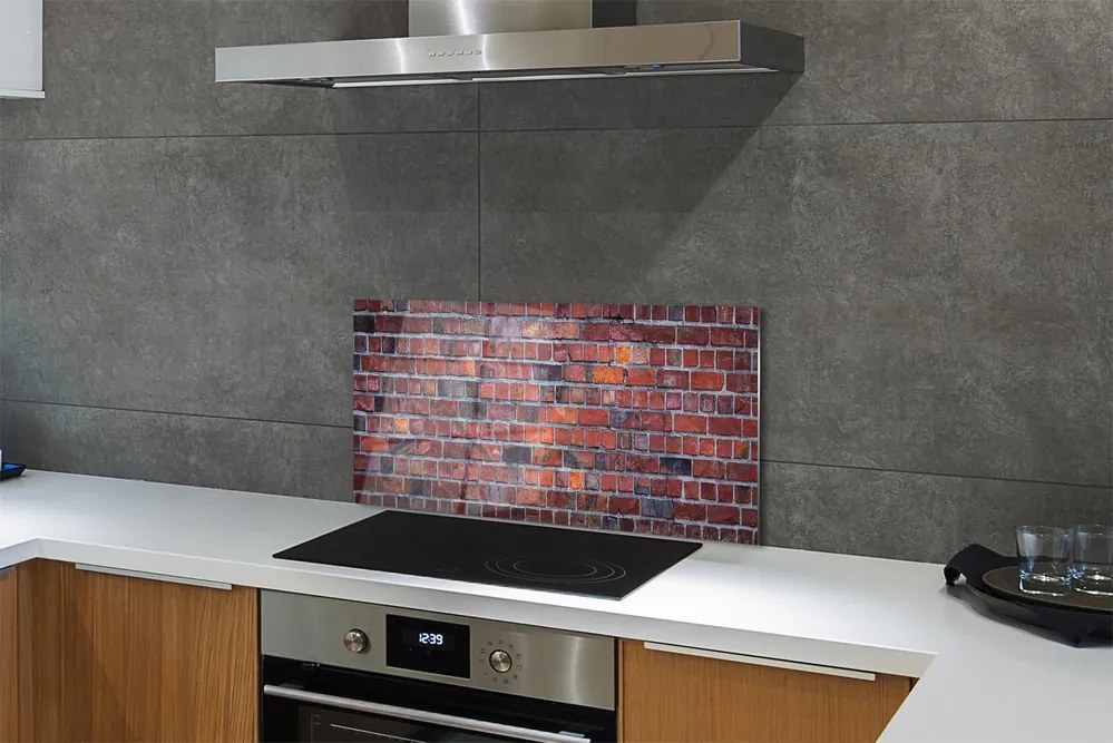 Sklenený obklad do kuchyne Tehlové múry wall 125x50 cm