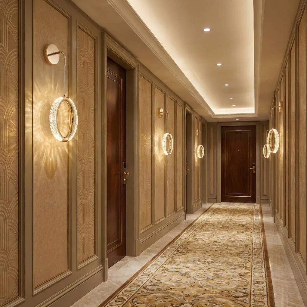 Toolight Toolight, LED nástenné svietidlo G175-W, zlatá lesklá, OSW-07819