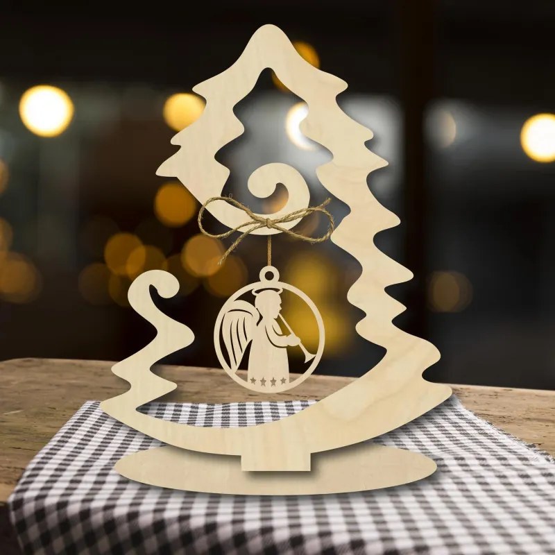 Drevený vianočný stromček z prírodného dreva | SENTOP PR0458