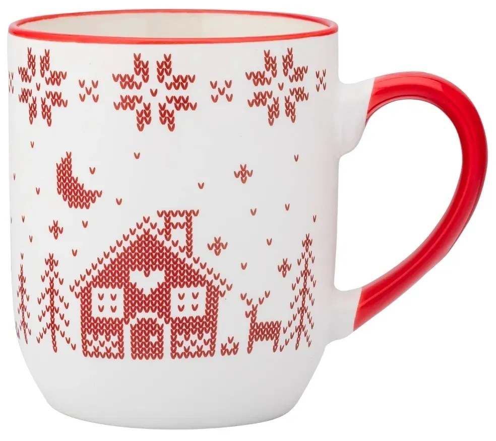 Altom Porcelánový hrnček Grenlandia 450 ml, červená
