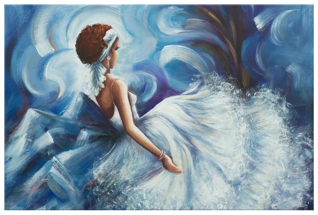 Gario Ručne maľovaný obraz Krásna žena počas tanca Rozmery: 100 x 70 cm