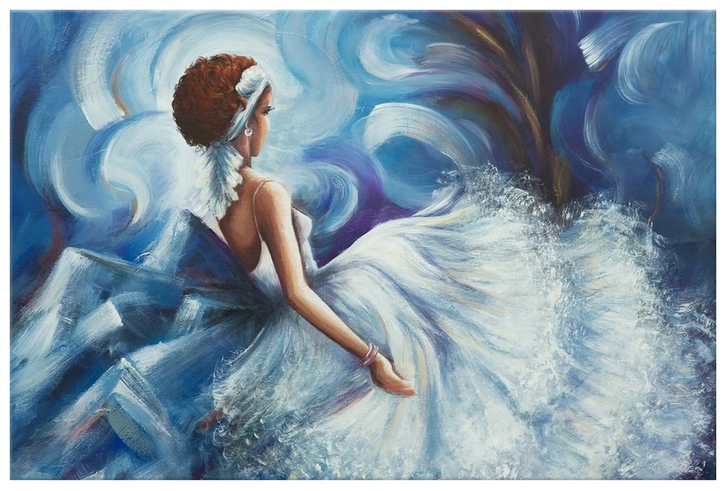 Gario Ručne maľovaný obraz Krásna žena počas tanca Rozmery: 70 x 100 cm