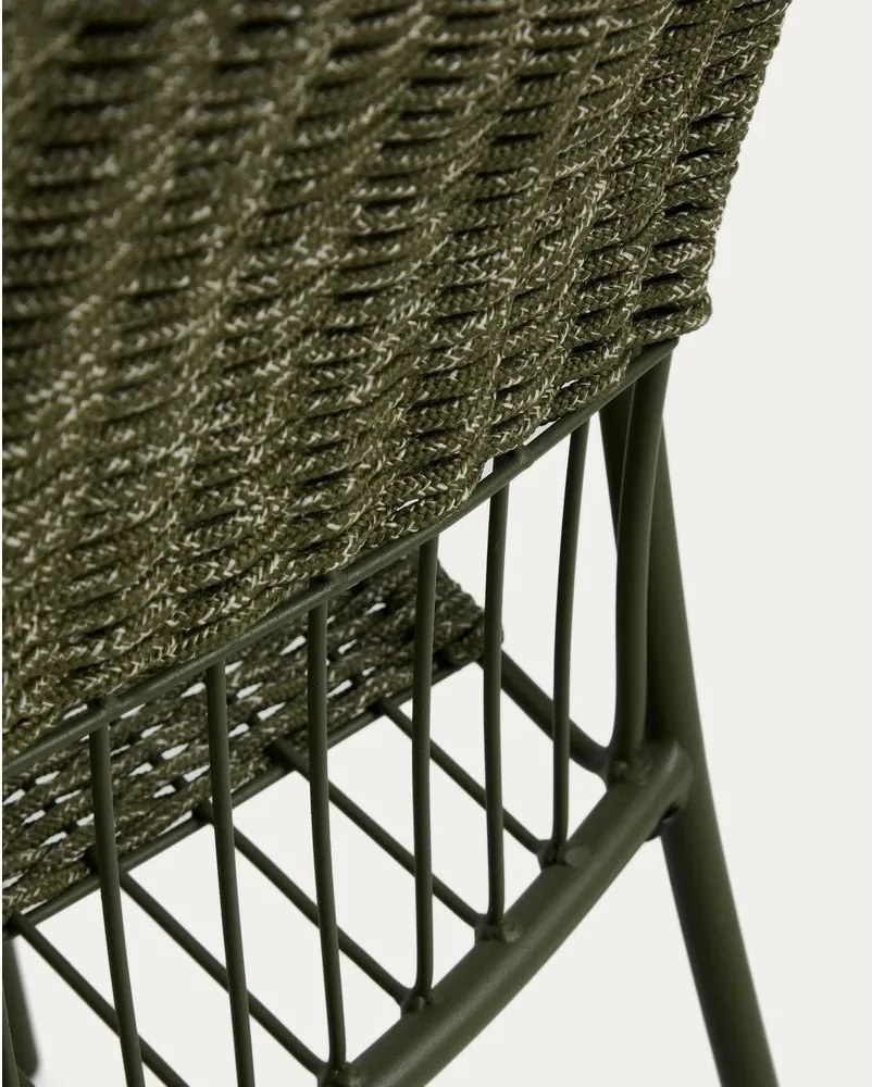 Tmavozelená záhradná stolička Atrani – Kave Home