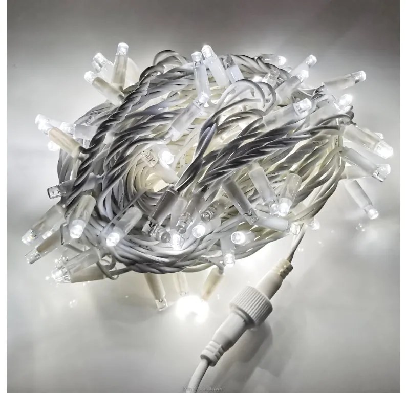 Vianočné svetielka LED záclona studená biela 200 LED