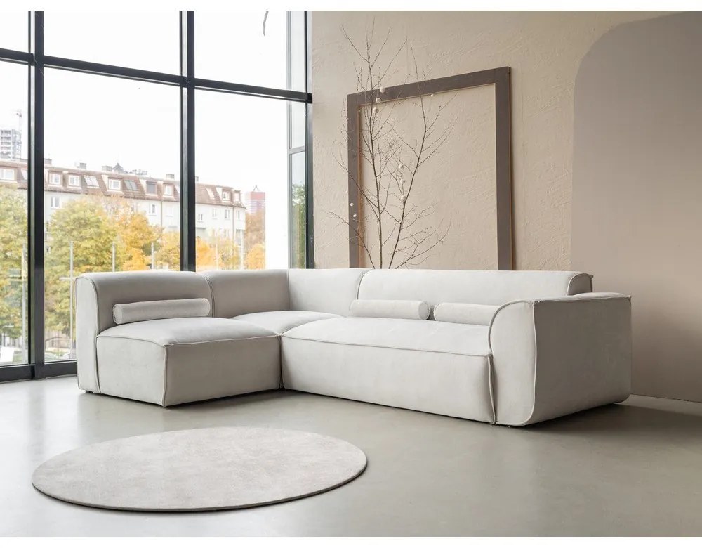 Krémovobiela rohová pohovka (ľavý roh) Flex Felix – Miuform