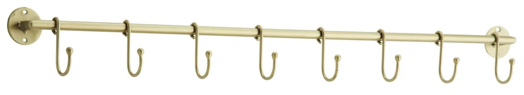 MADAM STOLTZ Kovový vešiak s háčikmi Antique Brass
