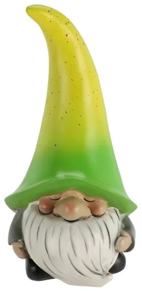 Spiaci škriatok s zeleno-žltou čiapkou 23 cm