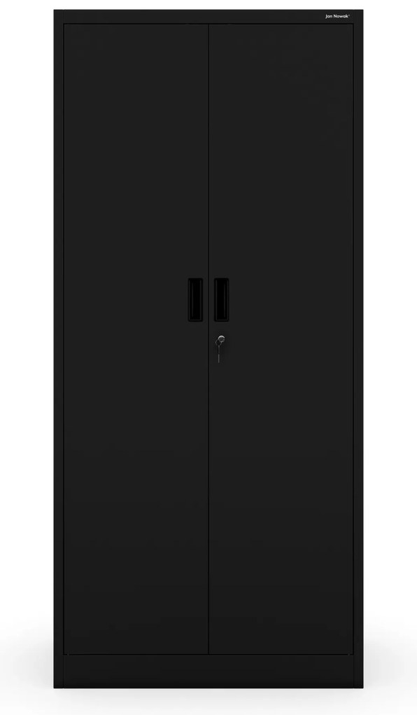 Kovová kancelárska skriňa so 4 policami, čierna, 1750x800x400 mm: JAN Compact