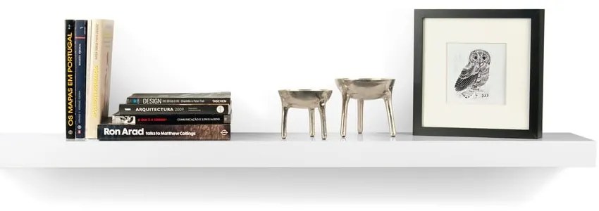 Biela polička TemaHome Balda, šírka 120 cm