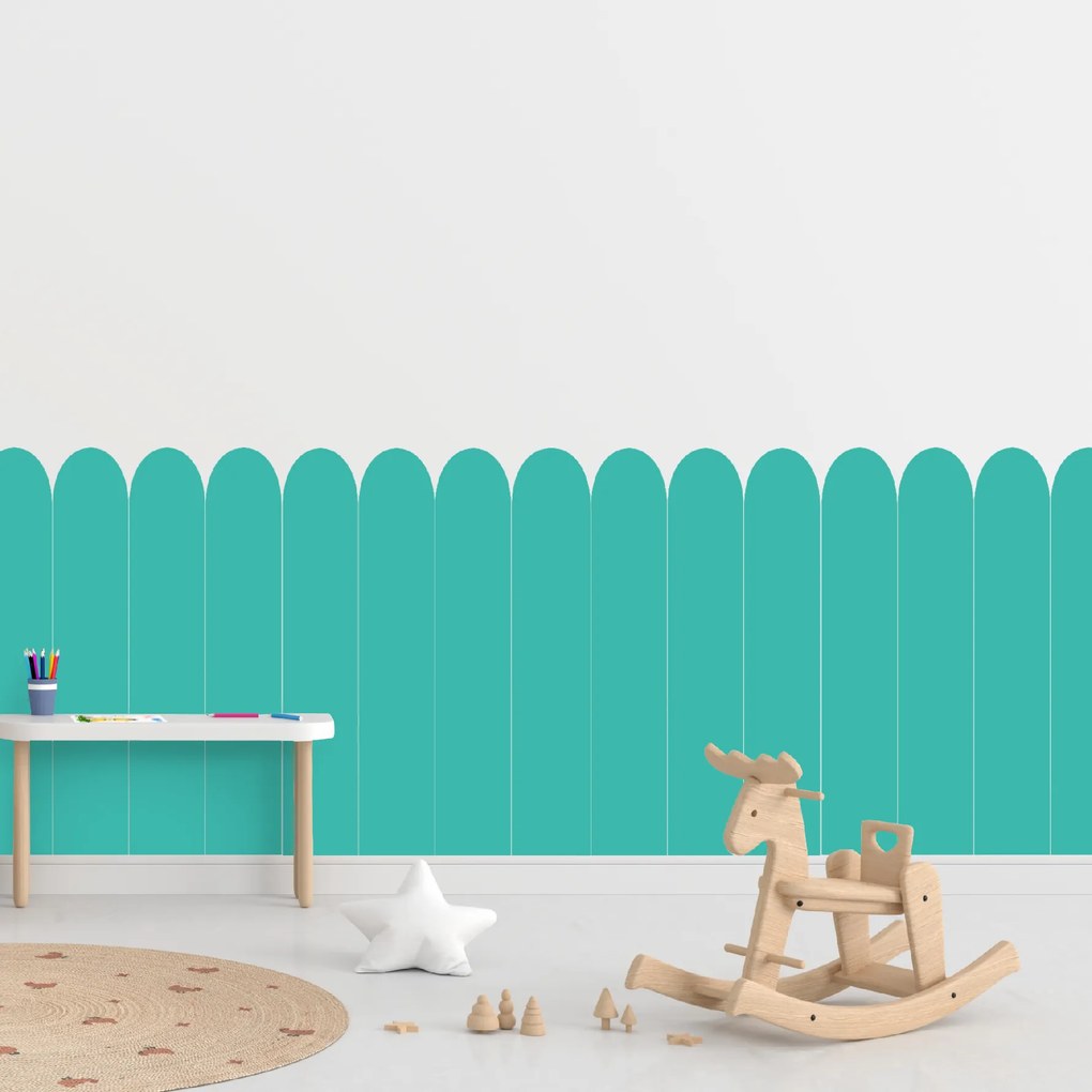 60x100cm Oblúk - Tyrkysová farba - textilná nálepka na stenu Farba: Tmavá, Veľkosť: 100 cm