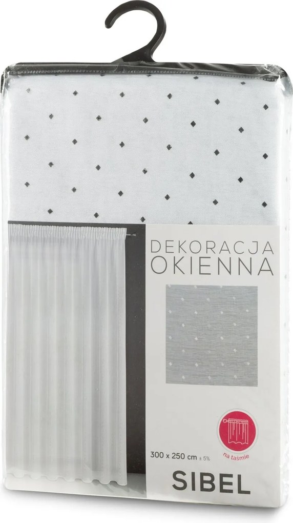 ZÁCLONA NA PÁSKE SIBEL 400X250 CM BIELA