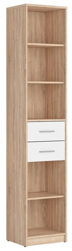Regál BRW Nepo Plus 26 (dub sonoma + biela) . Akcia -30%. Vlastná spoľahlivá doprava až k Vám domov. 1098381