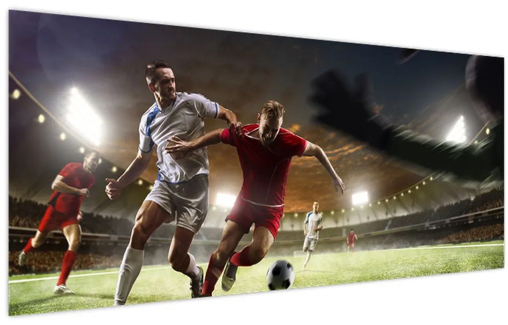 Obraz - Futbalisti v akcii (120x50 cm)