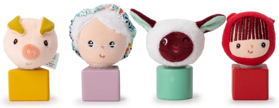 Lilliputiens - ťahací vozík vlk Ľudovít s aktivitami - vkladačka + tvary