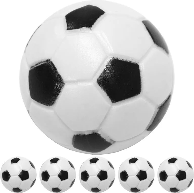 Sada 5 ks čiernobielych futbalových loptičiek, 31 mm