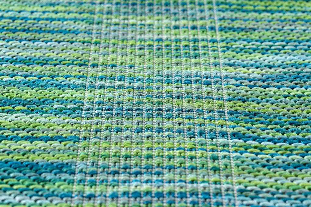 Moderný šnúrkový koberec FISY SIZAL 20777 Pásiky, modrý