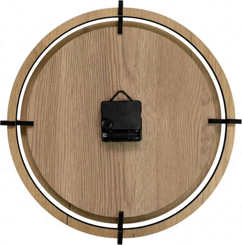 Moderné drevené hodiny Dub – dizajn Lúčne trávy | SENTOP HDF0590-OAK-HLIFAX