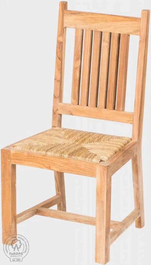 FKP -  Stolička NANDA teaková stolička s výpletom
